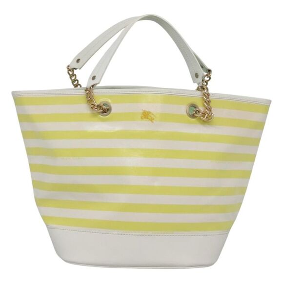 Burberry Blue Label Yellow Canvas Tote Bag (Pre-Owned) - Picture 1 of 16